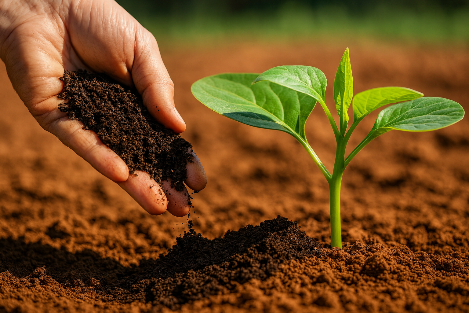 Vermicompost applying in farms agrovermi Uae